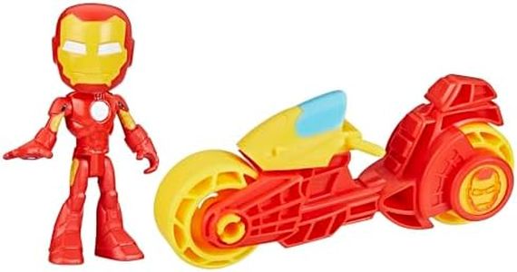 Marvel Spidey et Ses Amis Extraordinaires, Coffret de Figurine et Moto Iron Man