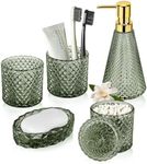 Glass Bathroom Accessories Set,5Pcs