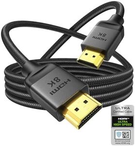 Silkland 10K 8K HDMI 2.1 Cable 3M, (Upgrade Braided) Certified Ultra High Speed HDMI® Cable [8K@60Hz, 4K@120Hz] 48Gbps, HDR, eARC, HDCP 2.2&2.3, Compatible for Soundbar/PS5/Xbox/Roku TV