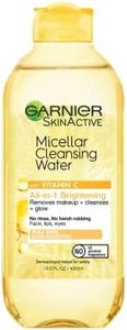 Garnier Micellar Water with Vitamin C, Facial Cleanser & Makeup Remover, Brightening & Hydrating, For All Skin Types, Vegan, Cruelty Free, 13.5 Fl Oz (400mL), 1 Count