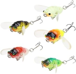 YINETTECH 5Pcs Fishing Lure Hook Cicada Shape Fishing Bait 6g/5cm Freshwater Crank Baits Artificial Cicada Lures for Topwater Fishing