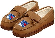 New York Rangers Mens Moccasin Slipper Medium