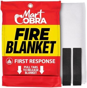 Mart Cobra Emergency Fire Blanket for Home and Kitchen - 1 Pack - Fire Blankets Emergency for Home Safety 40” x 40” - Suppression Shield Retardant Extinguisher Fiberglass Welding Fireproof Cloth Towel