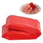 Tissting Sausage Casing Inedible 20m x 45mm/6.5ft x 1.8in Plastic Sausage Case High Temperature Resistant Hot Dog Maker for Flavorous Homemade Sausages Snack Sticks Stuffer