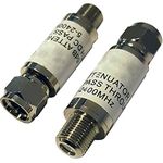 Loops -6db F-Type Connector In-Line Attenuator Adapter - Volume/Noise Reduction Coaxial