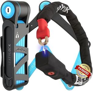 Seatylock FoldyLock Compact Folding Bike Lock and Viking Bike Chain Lock - Patented Sold Secure Approved Bike Locks - Super Strong Antitheft Guard System Bike Locks with Keys for Bikes & Scooters