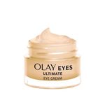 Olay Ultimate Eye Cream, Eye Cream for Dark Circles, Wrinkles & Puffiness, with Anti-Ageing Peptides and Nurturing Vitamins. Renews, Depuffs and Hydrates, Fast-Absorbing & Fragrance Free, 15ml