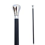 FYNJREX Vintage Antique Ball Embose Walking Cane Wooden Walking Stick Silver Brass Handle Knob Gift