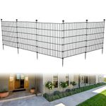 5 Panels Garden Fence Dog Fence Outdoor for Yard,32 in (H) X 11.6 Ft(L),Garden Fencing,Temporary,Fence Panels,No Dig Fence,Outdoor Dog Fence,Privacy Fence Screen,Garden Fences and Borders for Dogs