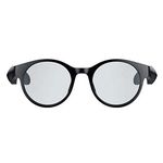 Razer Anzu Smart Glasses (Round, Large Glasses) - Audio Glasses with Blue Light/UV Protective Lenses (Low Latency, Intergrated Mic and Speakers, Touch Enabled, IPX4 Water Ressistant) Black