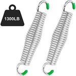 PMIIO 2 PCS Porch Swing Springs Hammock Chair Spring Hold up to 1300lbs Heavy-Duty Chrome Springs for Hanging Chairs Ceiling Mount Porch Swings Punching Bag - Sliver