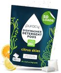 Puracy Natural Dishwasher Pods - Non Toxic Dishwasher Detergent - Natural Dishwasher Detergent - Dish Washer Pods - Dish Pods - Dish Washing Pod - Dishwashing Pods (Citrus Skies, 50 Count)