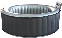 MSPA Lite Silver Cloud Bubble Spa Portable Hot Tub, 700 liters, Charcoal Grey, 1.8x1.8x0.7 cm