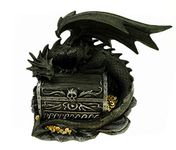 Kremers Schatzkiste XXL Money Box Dragon Guard 21 cm Polyresin Piggy Bank Dragon Guard Treasure Chest Dragon Figure Savings Bank Large Money Saving Box