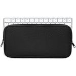 kwmobile Neoprene Case Compatible with Logitech K380 - Case for Keyboard Soft Travel Sleeve - Black