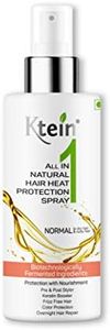 Ktein All in 1 Natural Hair Heat Protection Spray with Fermented Argan Oil, Vitamin E, Pro Vitamin B3 and Plant Based Keratin, 100ml