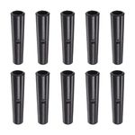 sourcing map 10pcs Umbrella Tail Head Beads 5mm Hole Dia 30mm Length Gum PP Plastic Umbrella Components for Straight Umbrella Cover Parts, Black