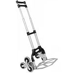 Walgreen Luebel Climb Stairs Folding Trolley Heavy Duty, 165-Lb. Load Capacity Portable Aluminum Alloy Cart Hand Push Truck Trolley Wheels, 3WFTRCK -2022 (3WFTRCK -2022)