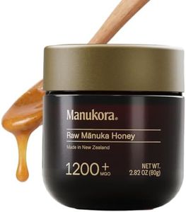 Manukora Raw Manuka Honey MGO 1200+, New Zealand Honey, Non-GMO, Monofloral, 3rd-Party Tested, Glyphosate Residue Free Certified, High Bioactive Concentration, Traceable Hive-to-Hand, Immune & Digestive Support – 80g