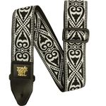 Ernie Ball Jacquard Guitar Strap, Black Heart (P05345)