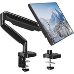 MOUNT PRO Single Monitor Mount Stand fits 22-35 inch/26.4lbs Ultrawide Computer Screen, Long Monitor Arm with Height/Tilt/Swivel/Rotation Adjustable, Premium Gas Spring Monitor Desk Mount, VESA Mount