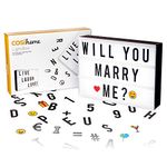 Cosi Home® A4 Cinematic Light Box with 100 Letters, Emoji, Smilies and Symbols - Personalise Your own Message - Battery and USB Power