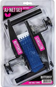Butterfly AJ Table Tennis Net Set – The AJ Net Set Fits Table Tennis Tables up to 1.75 inches Thick – Length of the Net Set is 72 inches – Adjustable Height and Tension