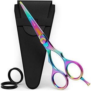Suvorna 5.5" Professional Hair Cutting Scissors Hair Scissors Professional Hair Cutting Shears Multicolor Hairdresser Scissors Barber Scissors Professional Haircut Scissors For Men, Women At Home.