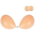 SHINYMOD Strapless Bra Silicone Adhesive Backless Push Up & Bra 2PCs Nipple Covers Beige