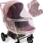 Mosquito Net for Stroller - 2 Pack Durable Baby Stroller Mosquito Net - Perfect Bug Net for Strollers, Bassinets, Cradles, Playards, Pack N Plays and Portable Mini Crib (Pink) ââ‚¬¦