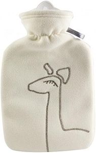 Hot Water Bottle with Cover (1,8L Fleece, White Deer Application), Made in Germany, Non-Toxic Certified, Soothing Warmth, Helps Relief Muscle Aches & Pain, Menstrual Cramps