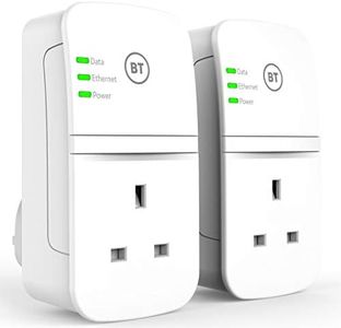 BT Broadband Extender Powerline Adapter Flex 600 Kit, wired AV600, pass-through socket