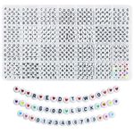 1400 Pcs Letter Beads for Friendship Bracelets Making Kit, A-Z Alphabet Beads, Colorful Heart Beads & Number Beads for DIY Jewelry MakingBracelets Necklaces Key Chains DIY Crafts Gift for Teen Girls