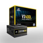 Ant Esports VS400L NonModular High Efficiency Gaming Power Supply/PSU with Continuous Power and 120mm Silent Fan