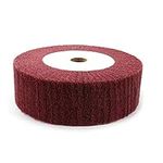 qinggw 1pc 6"/8" Nylon Fiber Flap Polishing Wheel Disc Non-woven Abrasive Buffing 320 Grit 1x Abrasive Scouring Grinding Flap Wheel (Color : 150mm)