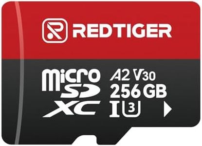 REDTIGER High Speed 256GB Micro SD Card with Adapter, microSDXC UHS-I Class 10, U3, V30 A2, Support for Dash Cam and 4K Video Recording, Compatible with F7NP-V07&F9&F7NT-V04&F17&VP20&F17PLUS