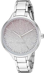 Nine West Women's Silver-Tone Bracelet Watch, NW/2337OMSV