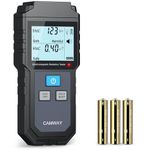 (Black) - CAMWAY EMF Metre, Electromagnetic Field Radiation Detector Handheld Mini Digital Backlight LCD EMF Detector Sound and Light Alarm for Home EMF Inspections, Office, Outdoor