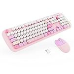 Wireless Keyboard,COOFUN Cute Color