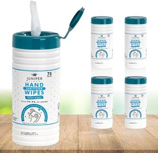Juniper CLEAN, 4 Pack Hand Sanitizing Wipes, Alcohol Free 300 Count Canister Disposable Hand Sanitizer Wipes, Fresh Scent, Lint Free & Durable