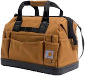 Carhartt Onsite Tool Bag, Durable Water-Resistant, Tool Storage Bag, Heavyweight w/Molded Base, 16-Inch, Carhartt Brown