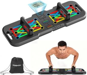 POSKOU Push Up Board With Counter,Pushup Board For Men and Women,Foldable Gym Strength Training Fitness Equipment,Calisthenics Equipment