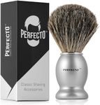 Perfecto 100% Original Pure Badger Shaving Brush, Engineered for The Best Gift For Him. All Methods, Safety Razor, Double Edge Razor, Straight Razor, Shaving Razor, Gift for Men