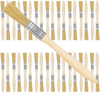 Kurtzy Set Pennelli Pittura Professionali da 12,7 mm (36pz) - Set Pennello Pittura con Manico Legno per Pittura, Vernice, Silicone, Gesso, Colle e Fai-da-Te - Pennelli Pittura Muri