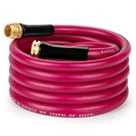 WELLUCK Garden Hose Heavy Duty Durable Anti Kink Flexible Garden Water Hose for Drinking Water Safe BPA Free, All-Weather Lightweight Water Hose for Garden RV Camper Marine (25FT)
