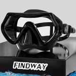 Findway Snorkel Mask,180°view Snorkelling Mask Adult & Junior, Diving mask Anti-Fog & Anti-UV Tempered Glass, Wide View Snorkel Mask, Easy Adjustable Strap Mask for Diving, Snorkelling and Swimming