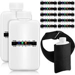 14 Pcs Urine Test Complete Kit 2 Portable Empty Bottles 10 Adhesive Temperature Test Strip Hidden Leg Strap Oxford Pouch Urine Test Bottles Temperature Test Urine Strip Sticker (Simple Style)