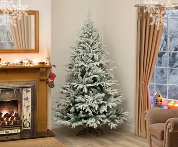 Lapland Fir 5ft Snow Flocked Christmas Tree – Realistic Holiday Decor