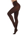 EVERSWE Women's 80 Den Soft Opaque Tight, Women's Tights (S-M, Brown)