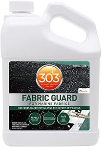 303 Marine Fabric Guard - Restores Water and Stain Repellency To Factory New Levels, Simple and Easy To Use, Manufacturer Recommended, Safe For All Fabrics, 1 Gallon (30674), white